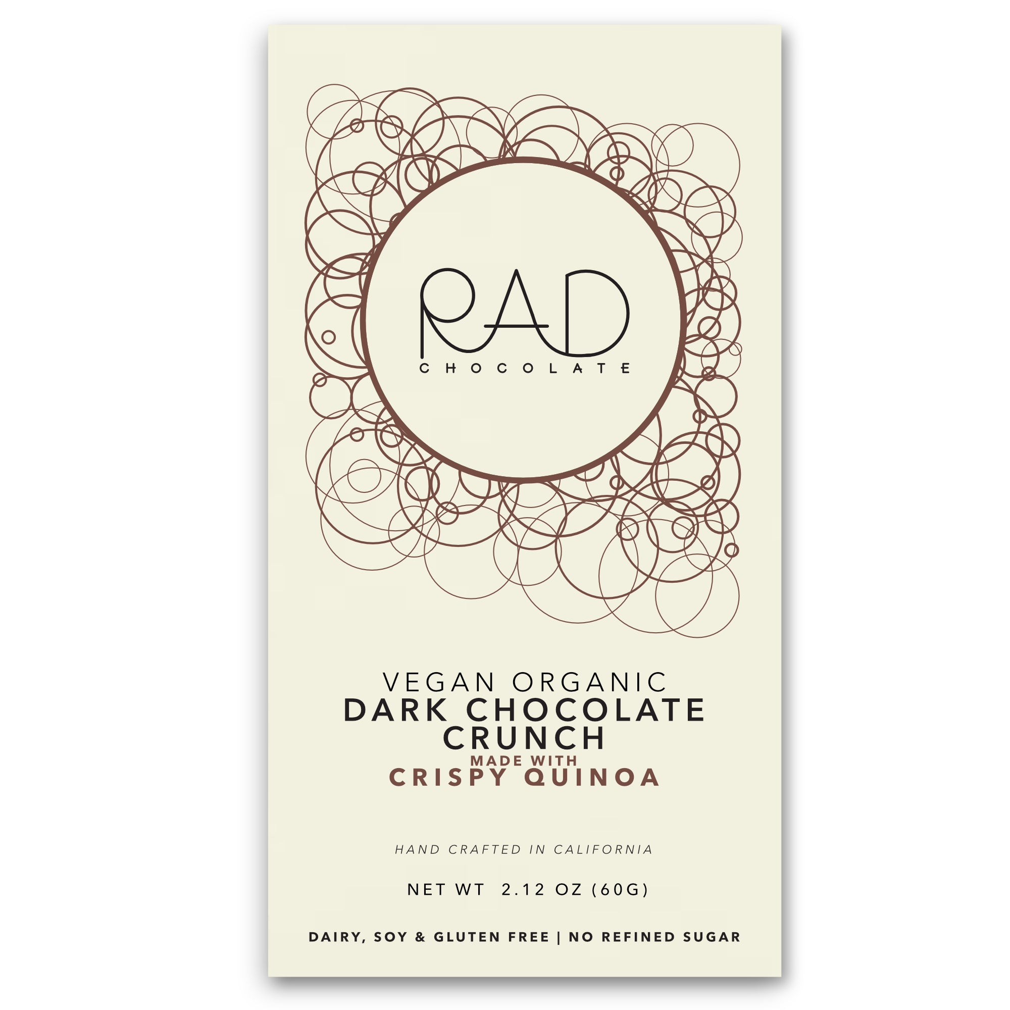 Pure Dark Chocolate with Coconut Sugar & Crispy Quinoa