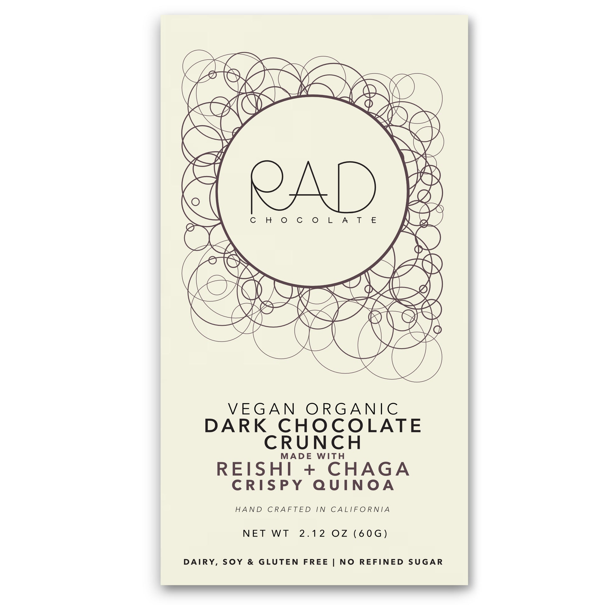 Reishi + Chaga Chocolate with Coconut Sugar & Crispy Quinoa