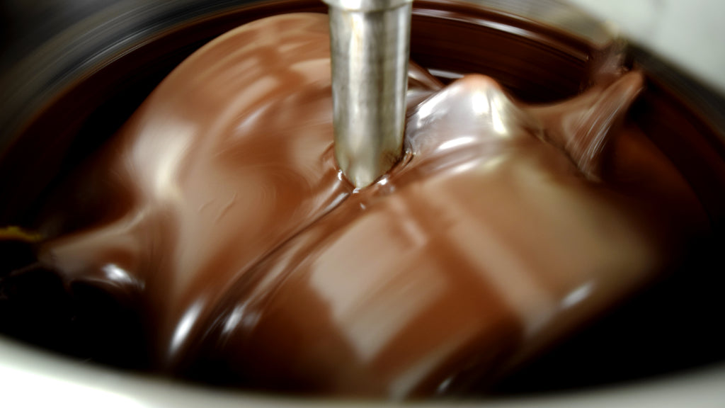 Smooth chocolate being crafted in small batches