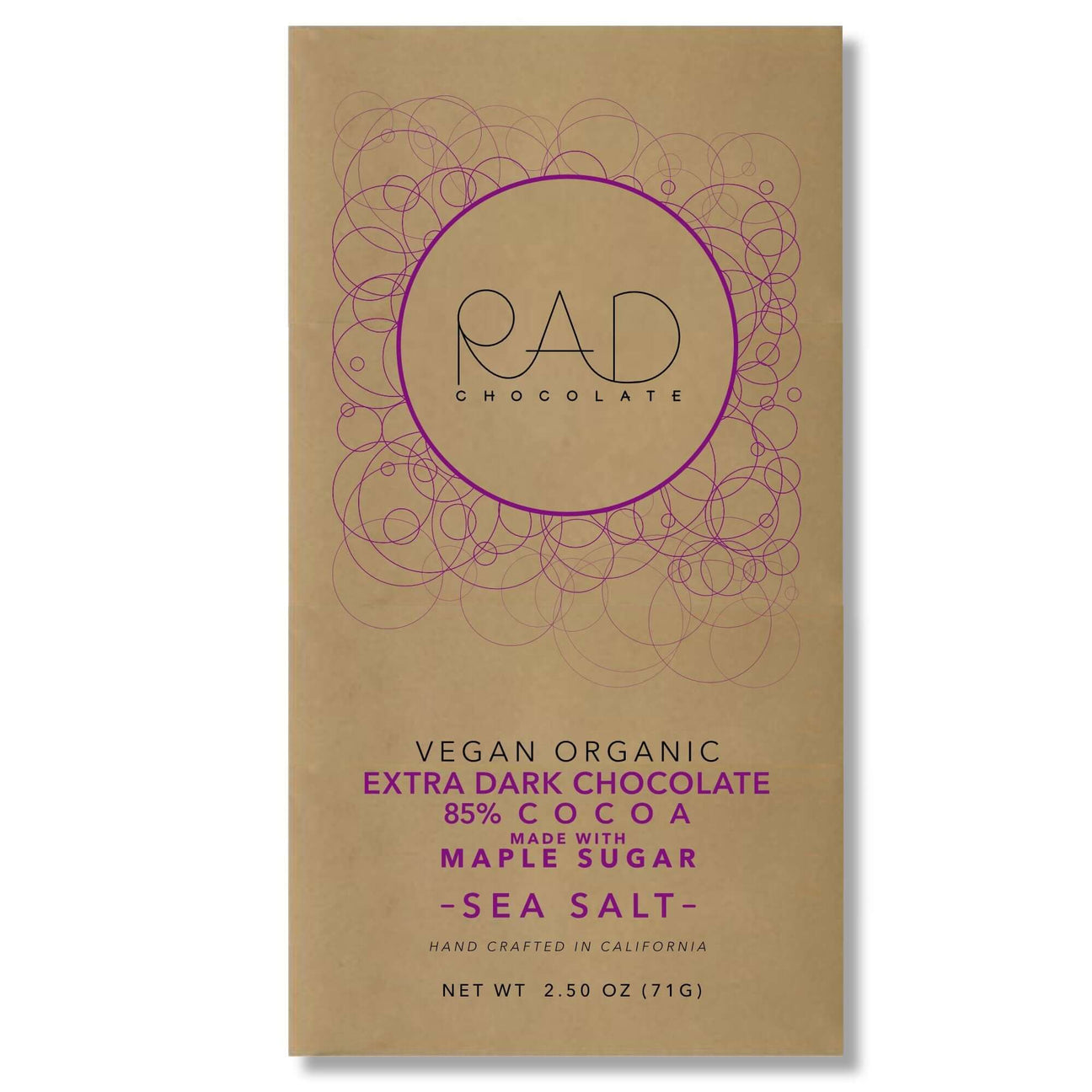 RAD organic vegan chocolate bar