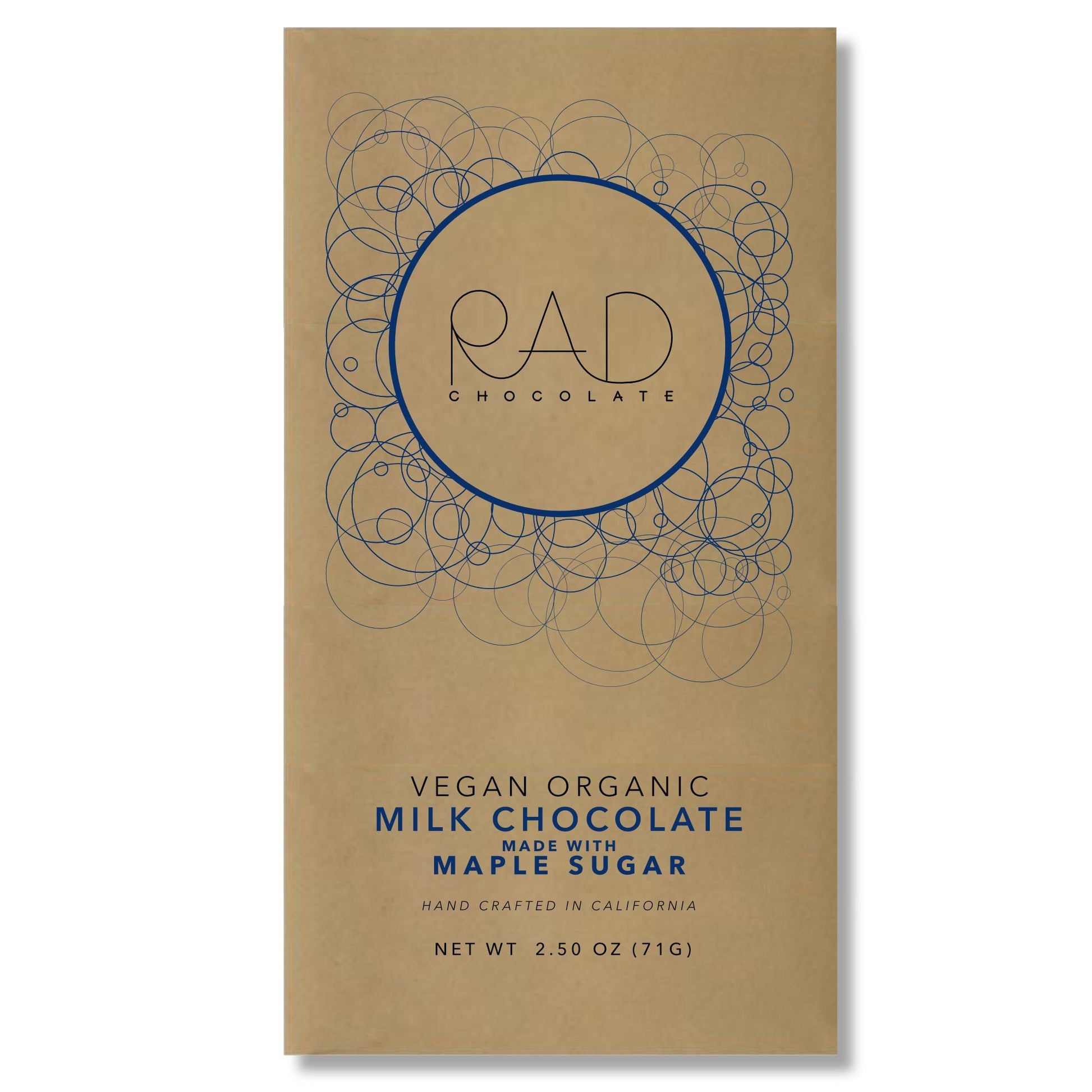 Organic Vegan Milk Chocolate Maple Sugar - Rad Chocolate
